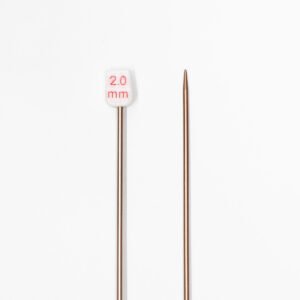 Agulha para tricô alumínio 34cm 2,0mm - cobre