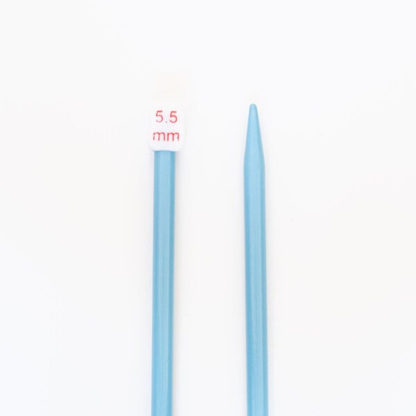 Agulha para tricô alumínio 34cm 5,5mm - azul