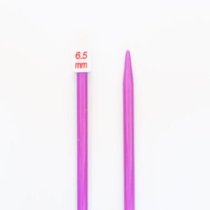 Agulha para tricô alumínio 34cm 6,5mm - roxo
