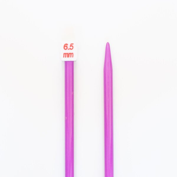 Agulha para tricô alumínio 34cm 6,5mm - roxo