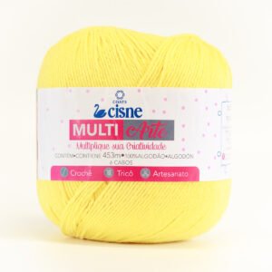 Barbante Cisne Multiarte 453m - 6 fios Amarelo Claro 00289