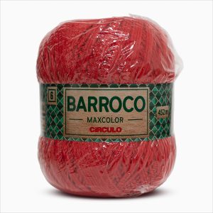 Barbante Barroco Maxcolor  6 - 400g 3402 - Vermelho-círculo