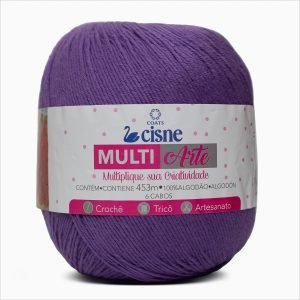 Barbante Cisne Multiarte 453m - 6 fios Roxo  00110