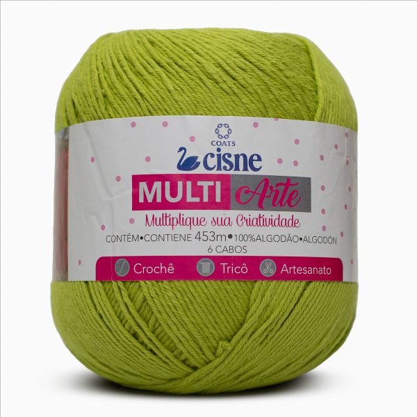 Barbante Cisne Multiarte 453m - 6 fios Verde Grama 00255