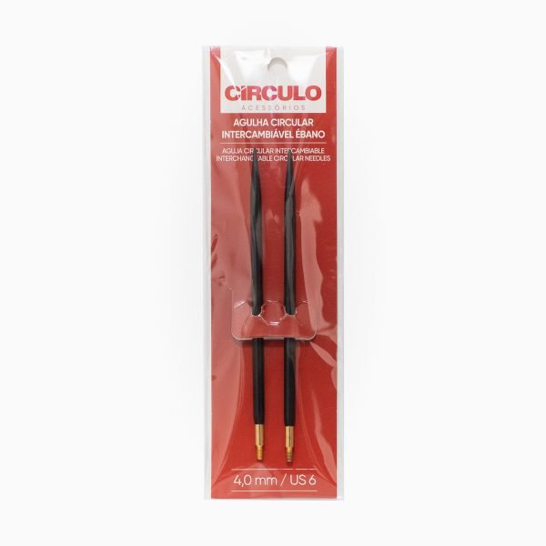 Agulha circular intercambiável Ébano 4,0 mm